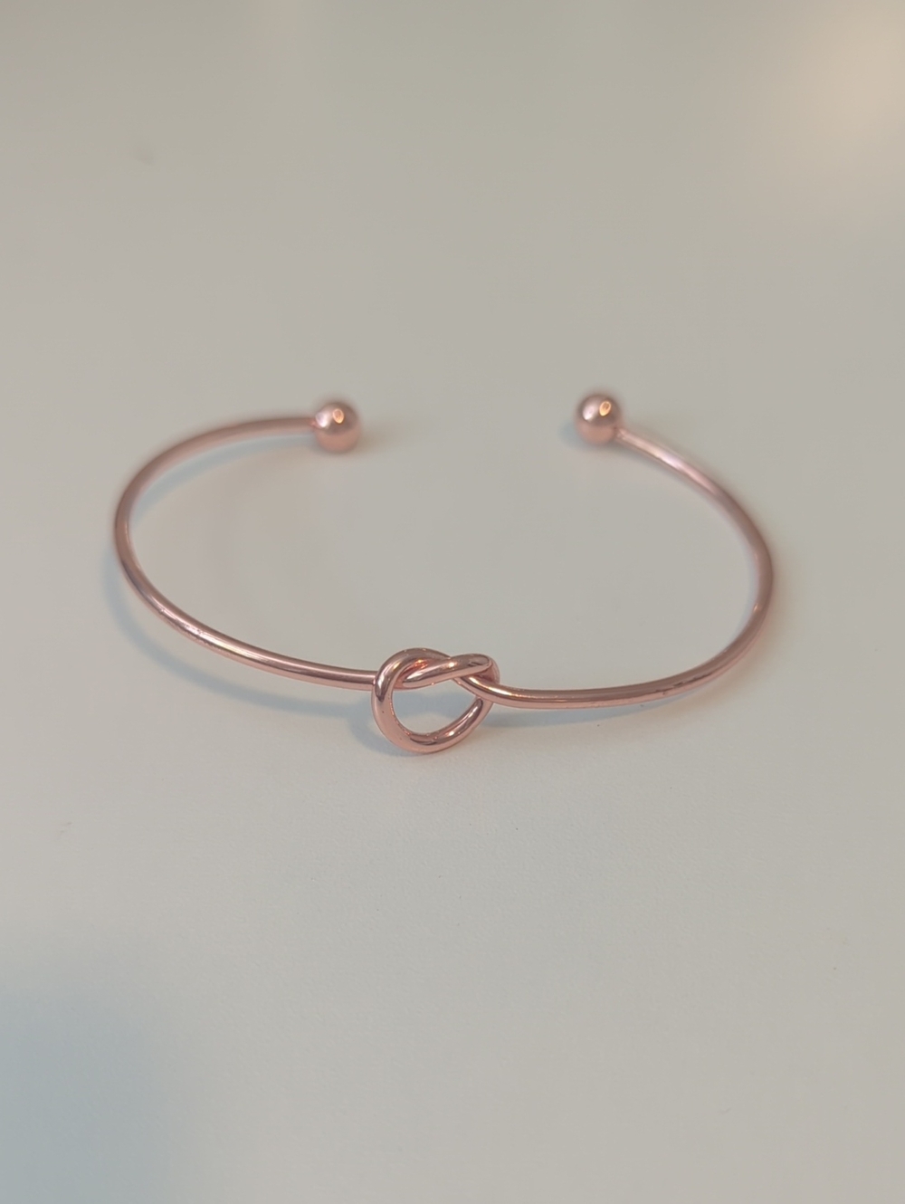 Rose Gold Knot Open Cuff Bracelet - Women Jewelry